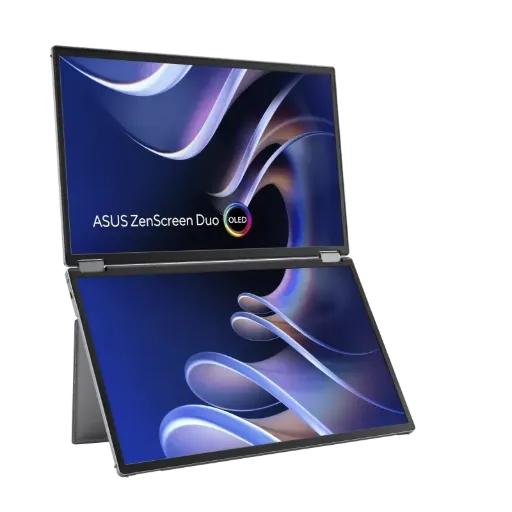 ASUS ZenScreen Duo OLED MQ149CD moniteur portable pliable à 360° - Double écran 14 pouces, 16:10, 1920x1200 FHD,100 % DCI-P3 Gris