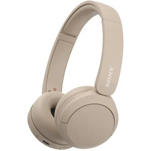 Sony WH-CH520, casque Bluetooth multipoint, autonomie 50 h (Beige)