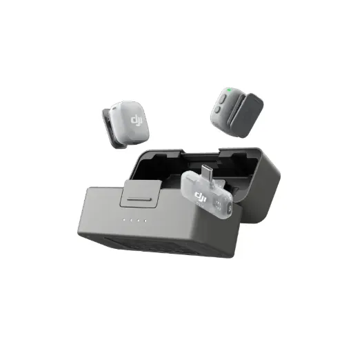 DJI Mic Mini 2, kit mobile 2 émetteurs + récepteur + boîtier de charge