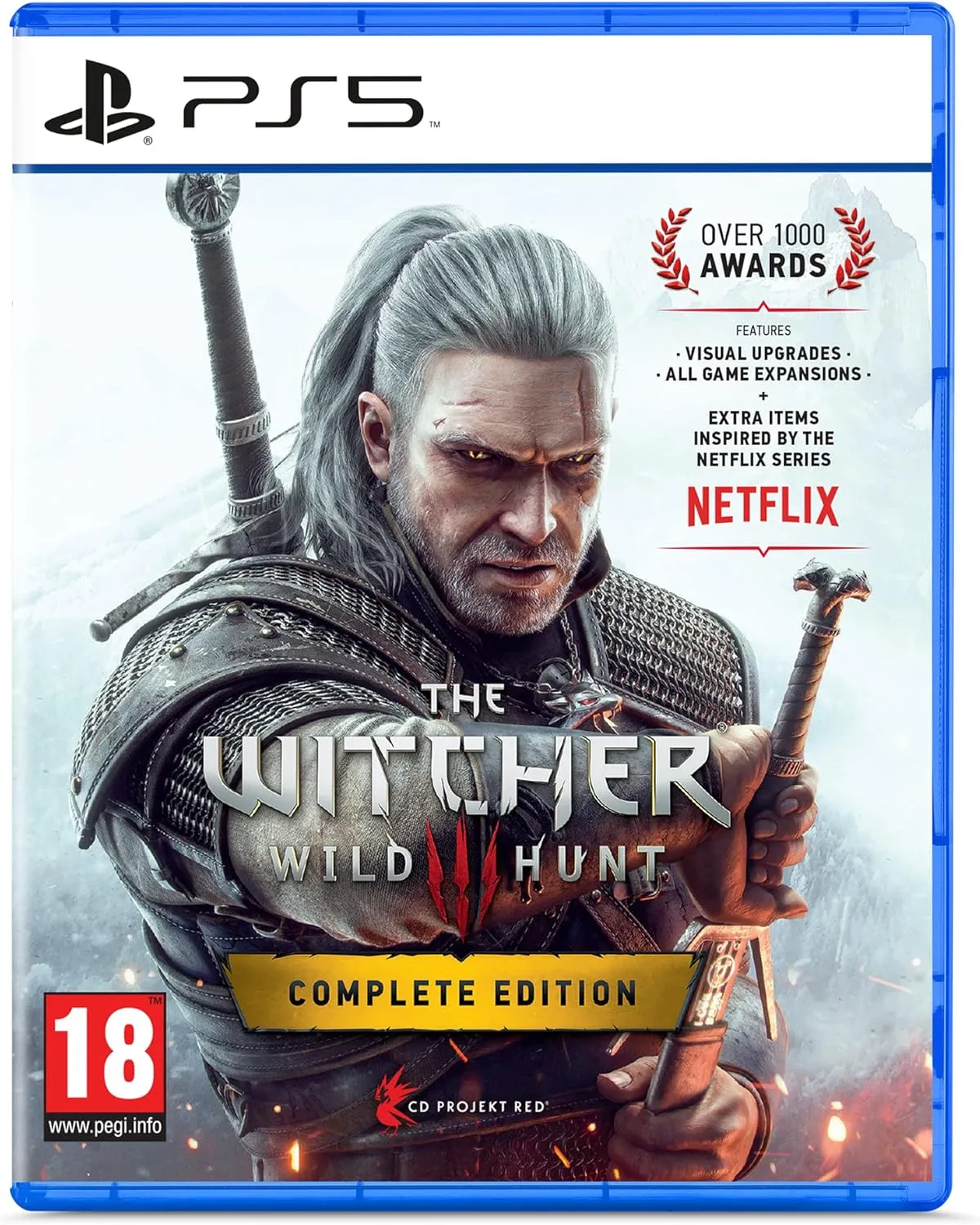 Boîtier PS5 de The Witcher 3 Wild Hunt Édition complète