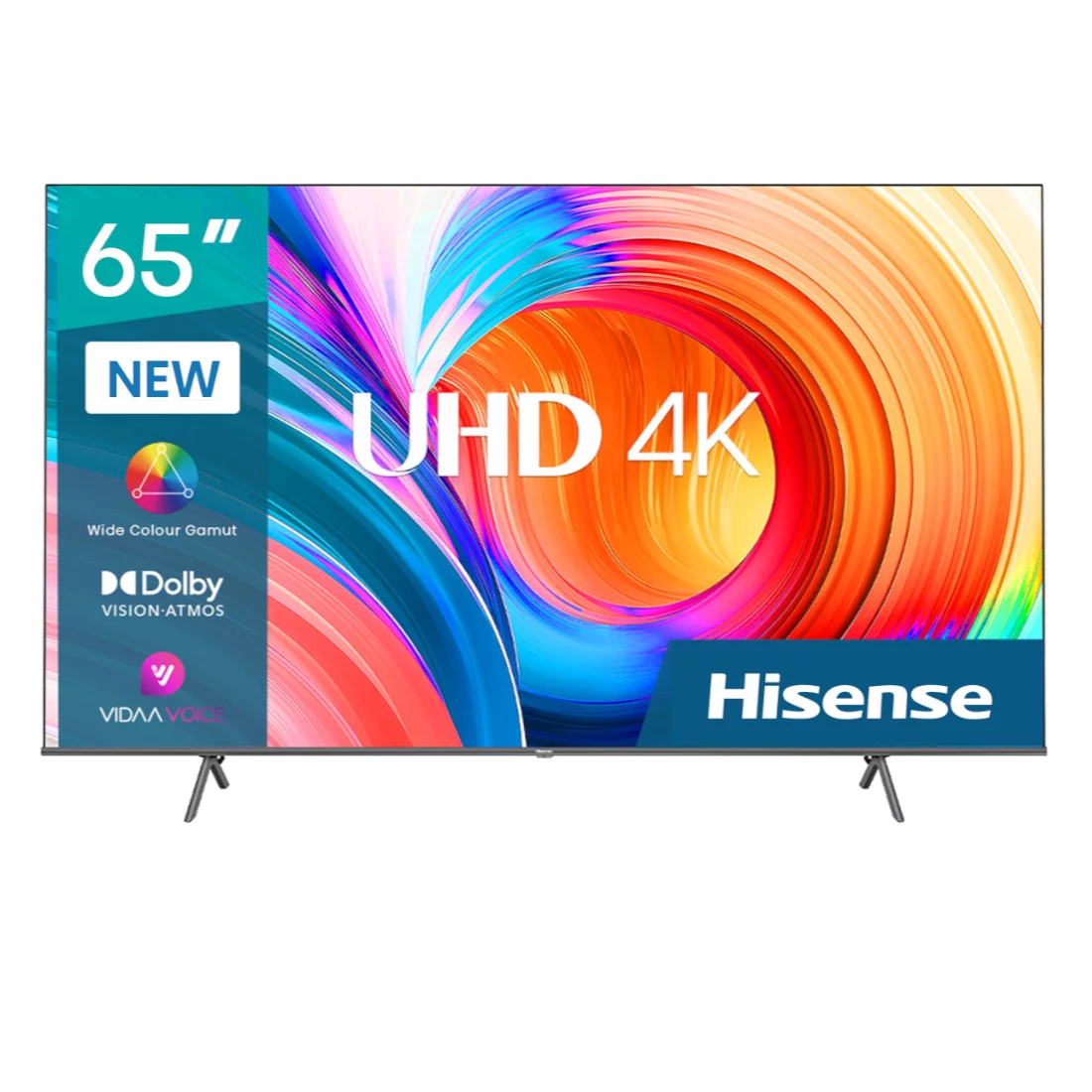 Grand téléviseur Hisense 65A7H avec interface VIDAA