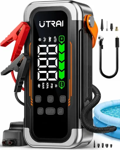 UTRAI, booster 6 000 A avec gonfleur 150 PSI et lampe 800 lm