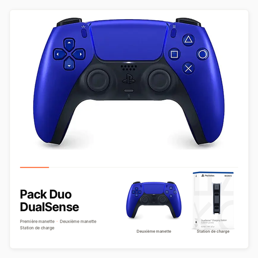 Pack Duo DualSense — Deux manettes et station de charge