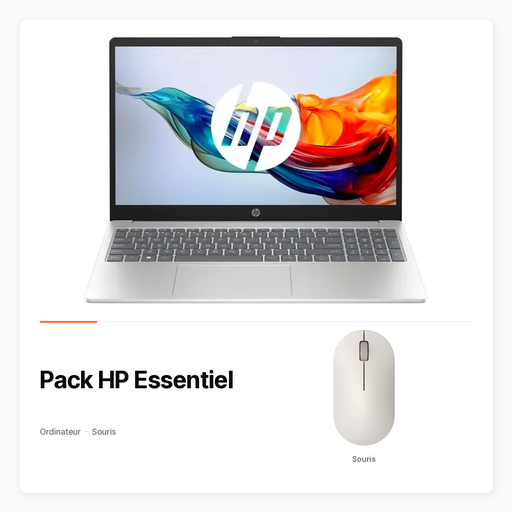 Pack HP Essentiel avec HP 15 et souris sans fil