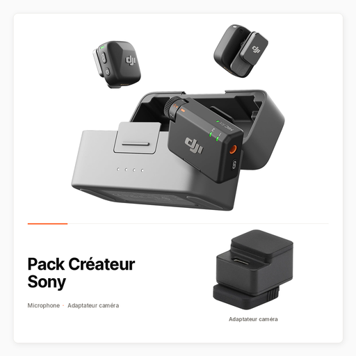 Pack Créateur Sony avec DJI Mic Mini et adaptateur numérique pour caméra Sony