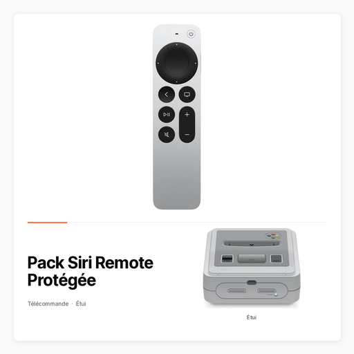 Pack Siri Remote Protégée — Télécommande USB-C et étui Elago T4