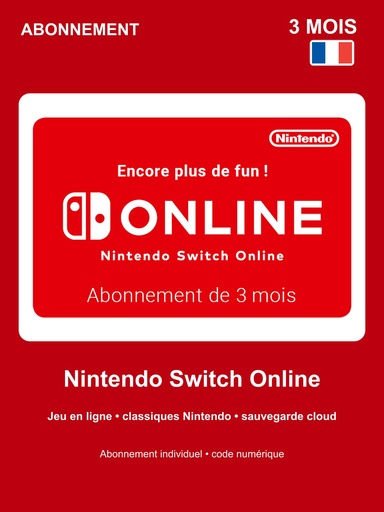 Nintendo Switch Online 3 mois
