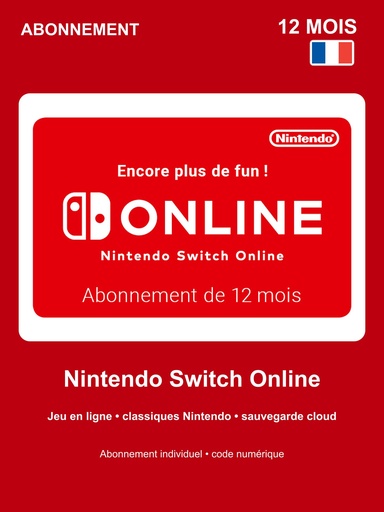 Nintendo Switch Online 12 mois