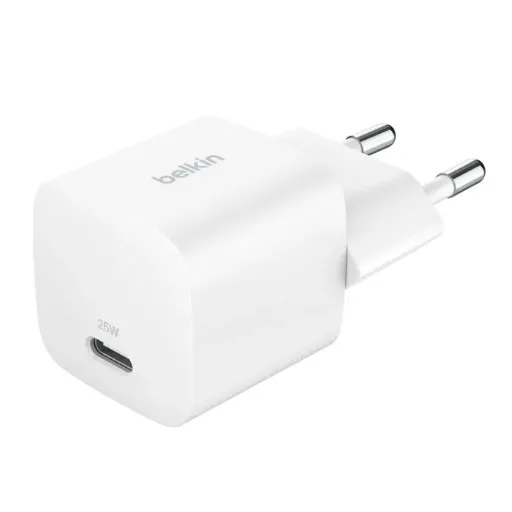 Belkin BoostCharge Chargeur secteur USB-C 25 W avec câble (blanc)