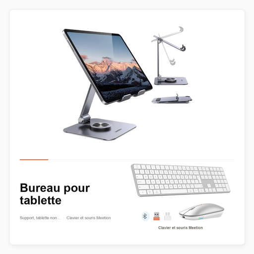 Pack Bureau pour tablette avec clavier et souris