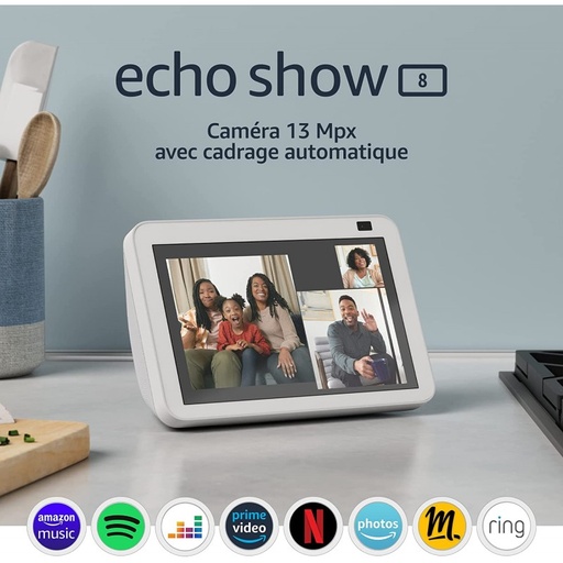 Echo Show 8 (2e génération) | Écran connecté HD  13 Mpx