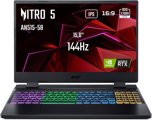 Acer Nitro 5 Ordinateur Portable Gamer AN515-58-992L 15,6'' Full HD 